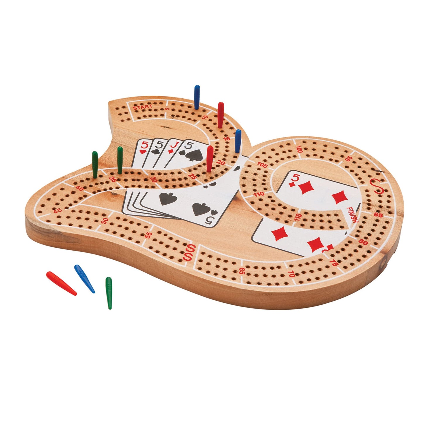 Bicycle - Large 29 Wood Cribbage Board