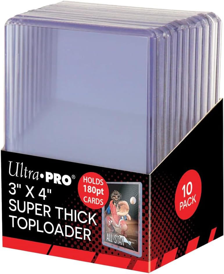 Ultra Pro 3" X 4" Super Thick 180PT Toploader 10ct