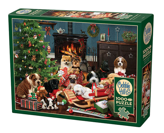 Cobble Hill - 1000 Piece Puzzle - Christmas Puppies