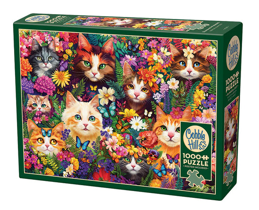 Cobble Hill - 1000 Piece Puzzle - Blooming Whiskers