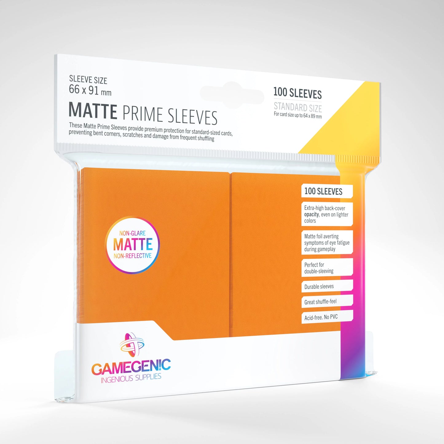 Gamegenic - Card Sleeves Non Glare - Orange