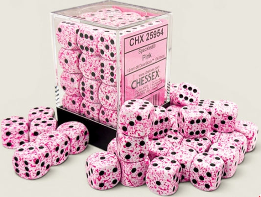 D6: 12mm: Speckled Pink