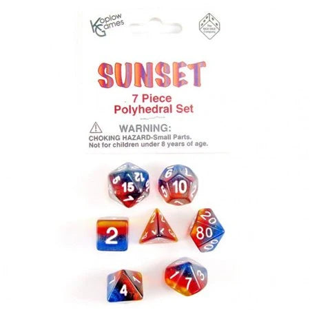 Koplow: 7-Piece Dice Set - Sunset