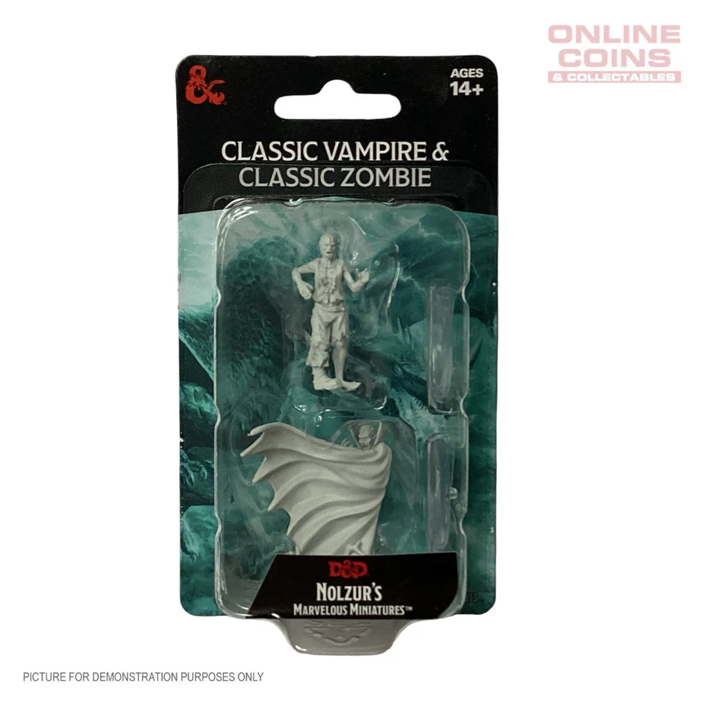 Dungeons & Dragons - Unpainted Miniatures - Classic Vampire & Classic Zombie