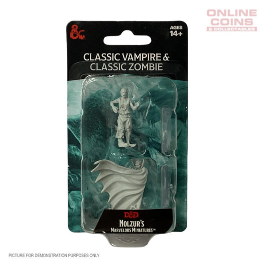 Dungeons & Dragons - Unpainted Miniatures - Classic Vampire & Classic Zombie