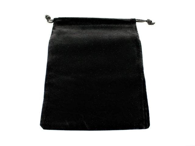 Suede cloth Dice Bag - Large - Black